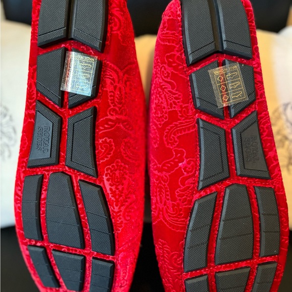 Red Velvet Loafers - Picture 5 of 6